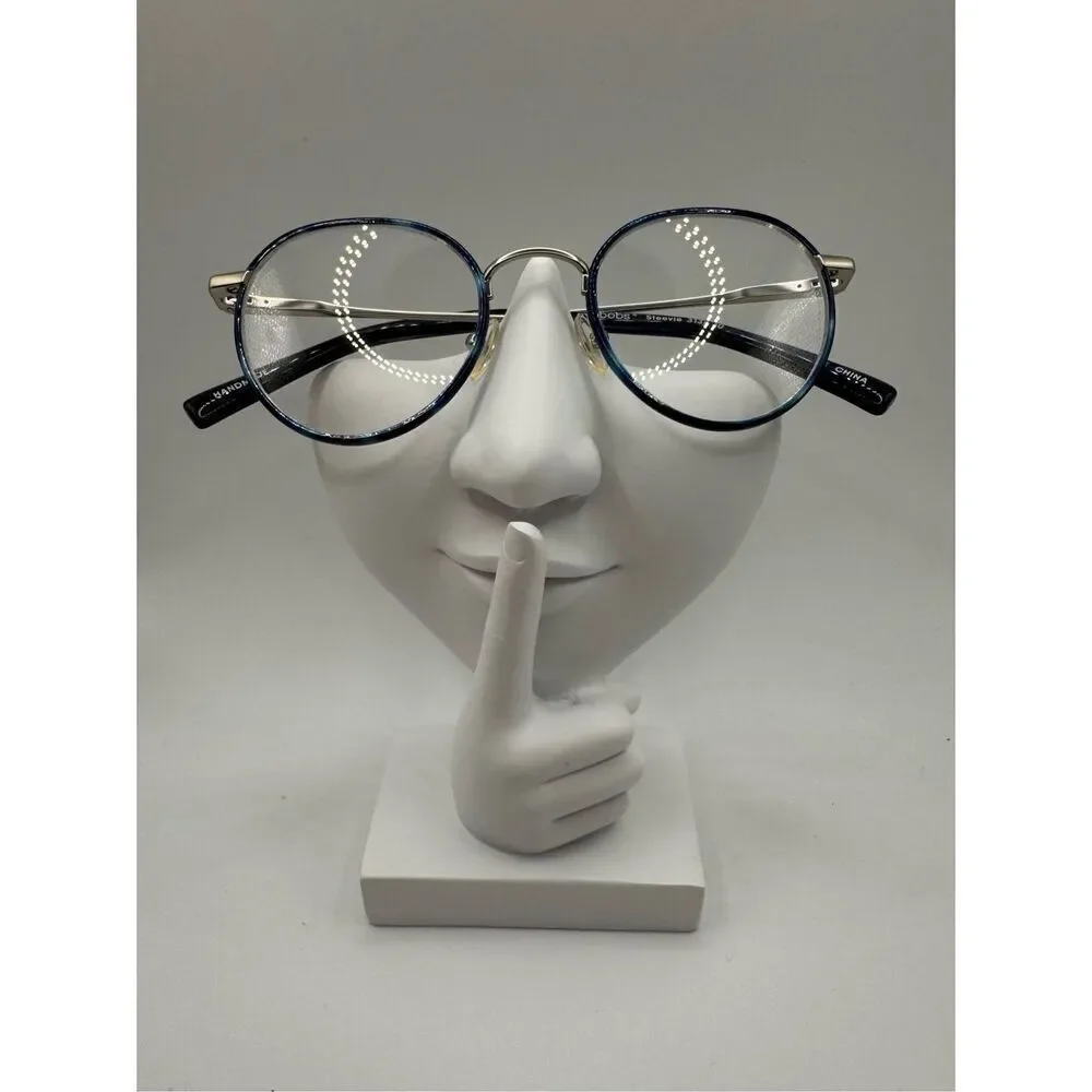 eyebobs Steevie eyeglass frames blue silver new without case